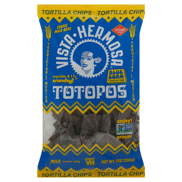 Vista Hermosa Blue Corn With Lime Totopos, 9 Oz