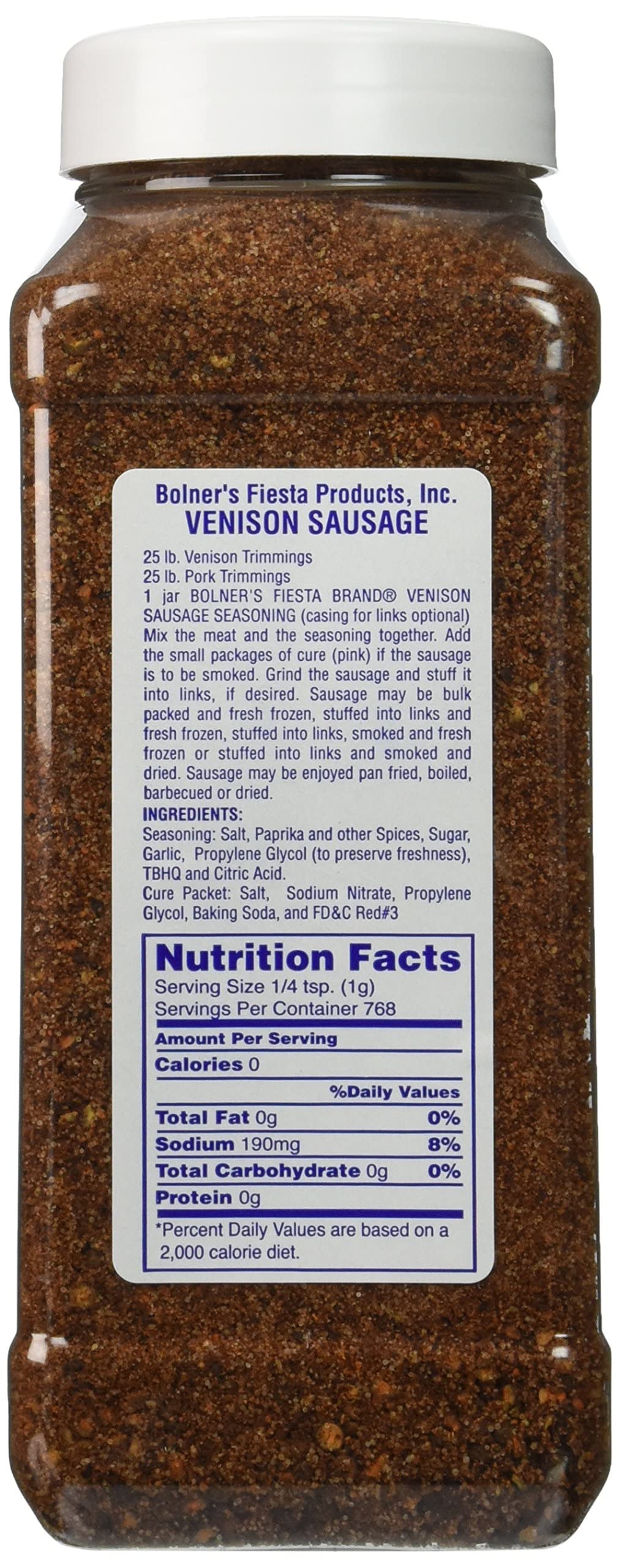 Bolner's Fiesta Venison & Game Meat Sausage Seasoning, 24 Oz - Flavorful Blend for Outdoor Cooking