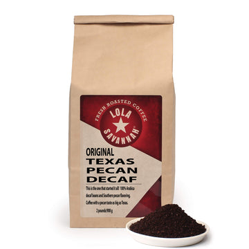 Lola Savannah Texas Pecan Ground Decaf Coffee, 2Lb, 1 Pack