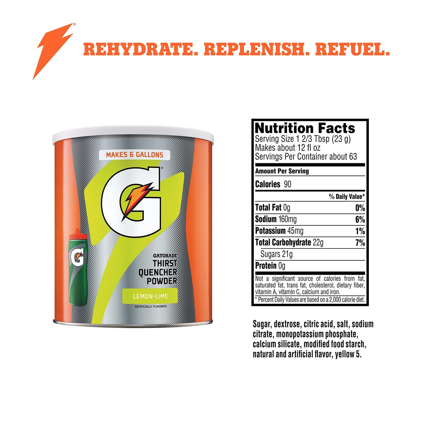 Gatorade Thirst Quencher Powder, Lemon-Lime, 51Oz Powder (Pack Of 3)