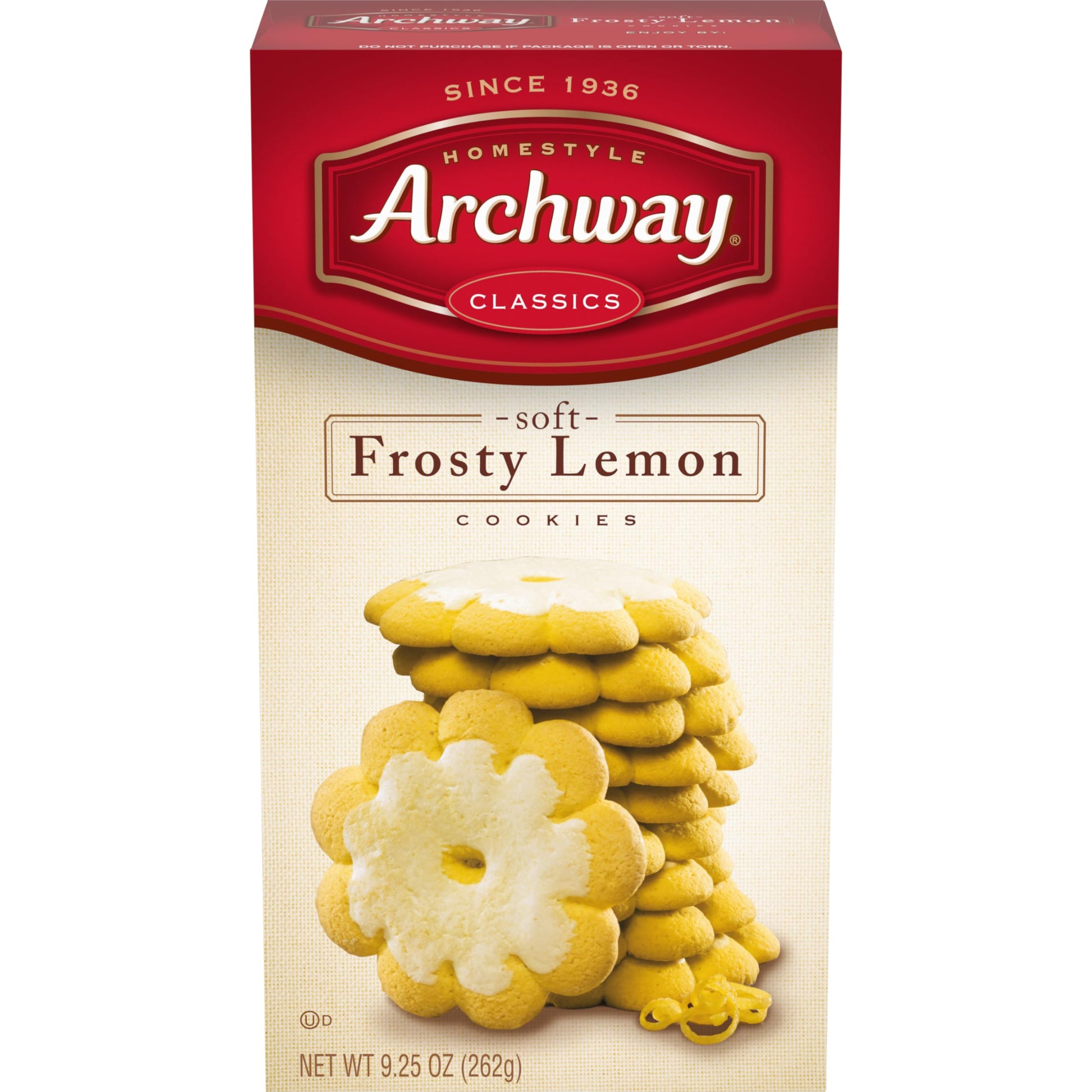 Archway Cookies, Soft Frosty Lemon Cookies, 9.25 Oz (Pack Of 9)
