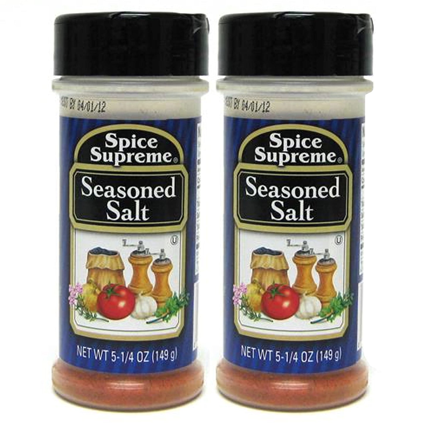 Generic Spice Supreme Seasoned Salt - All Purpose Seasoning Blend, 5.25oz, Orange, Garlic, Paprika, Onion, Ideal for Fries & Meats