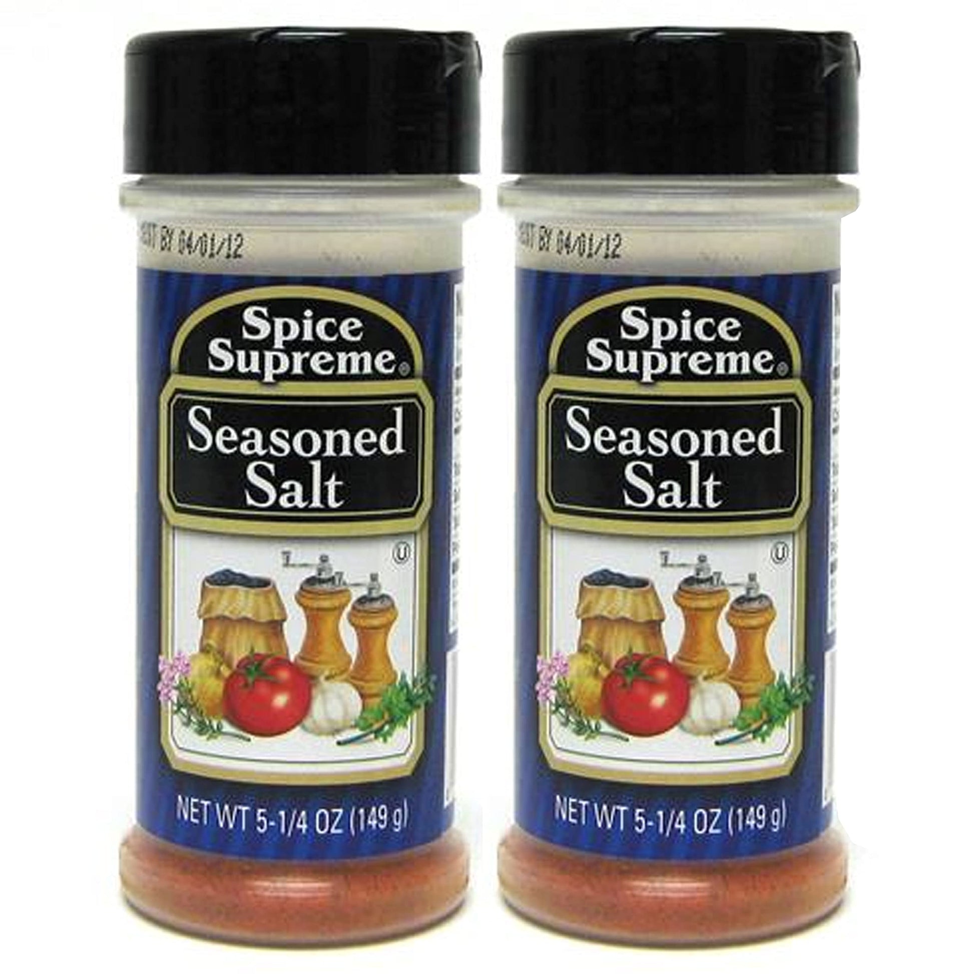 Generic Spice Supreme Seasoned Salt - All Purpose Seasoning Blend, 5.25oz, Orange, Garlic, Paprika, Onion, Ideal for Fries & Meats