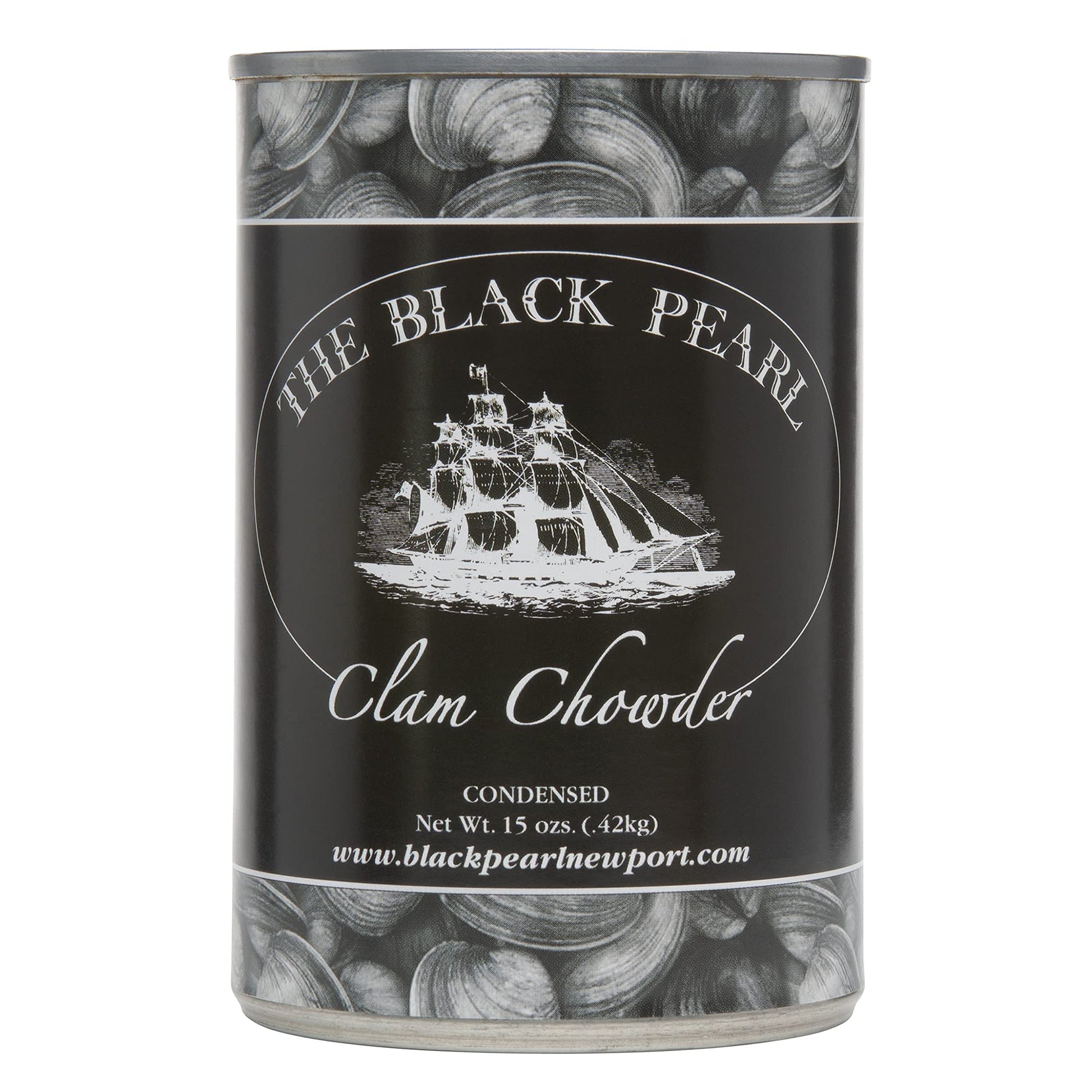 The Black Pearl Clam Chowder New England Famous Condensed Soup, 15 Ounce (3 Cans)