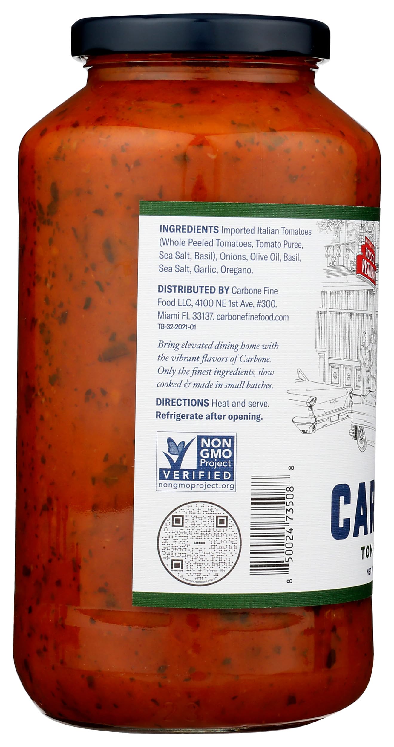 CARBONE Tomato Basil Pasta Sauce, 32 OZ