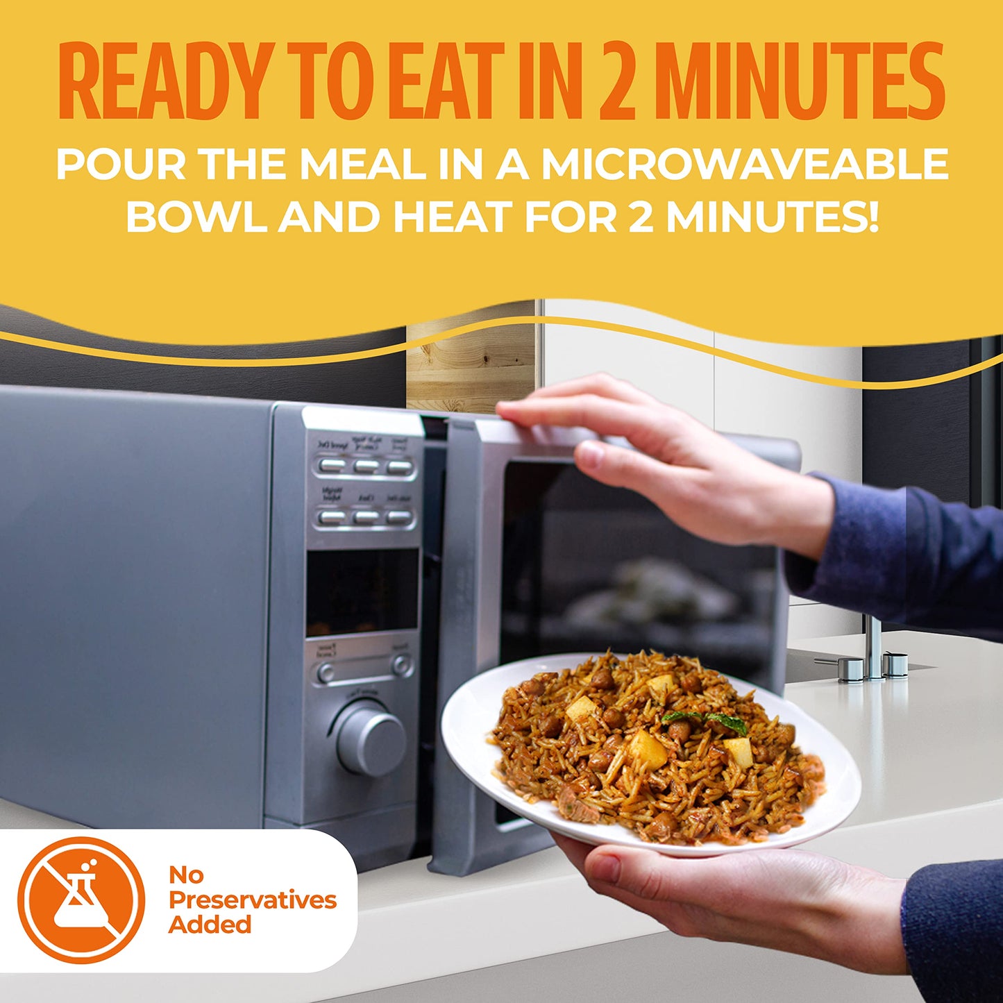 Ashoka Instant Meals 1932, All-Natural Vegan Potatoes & Peas, Kosher Certified Microwaveable Meals, Ready to Eat Indian Food, Al