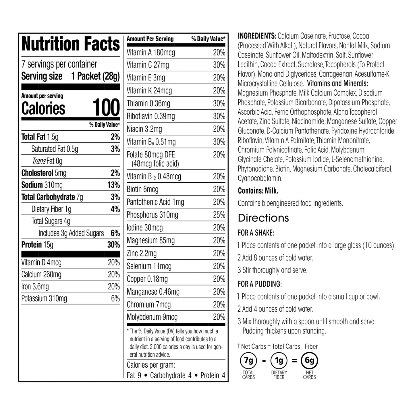 WonderSlim Meal Replacement Shake, Chocolate Salted Caramel, 100 Calories, 15g Protein, 7 Count Box