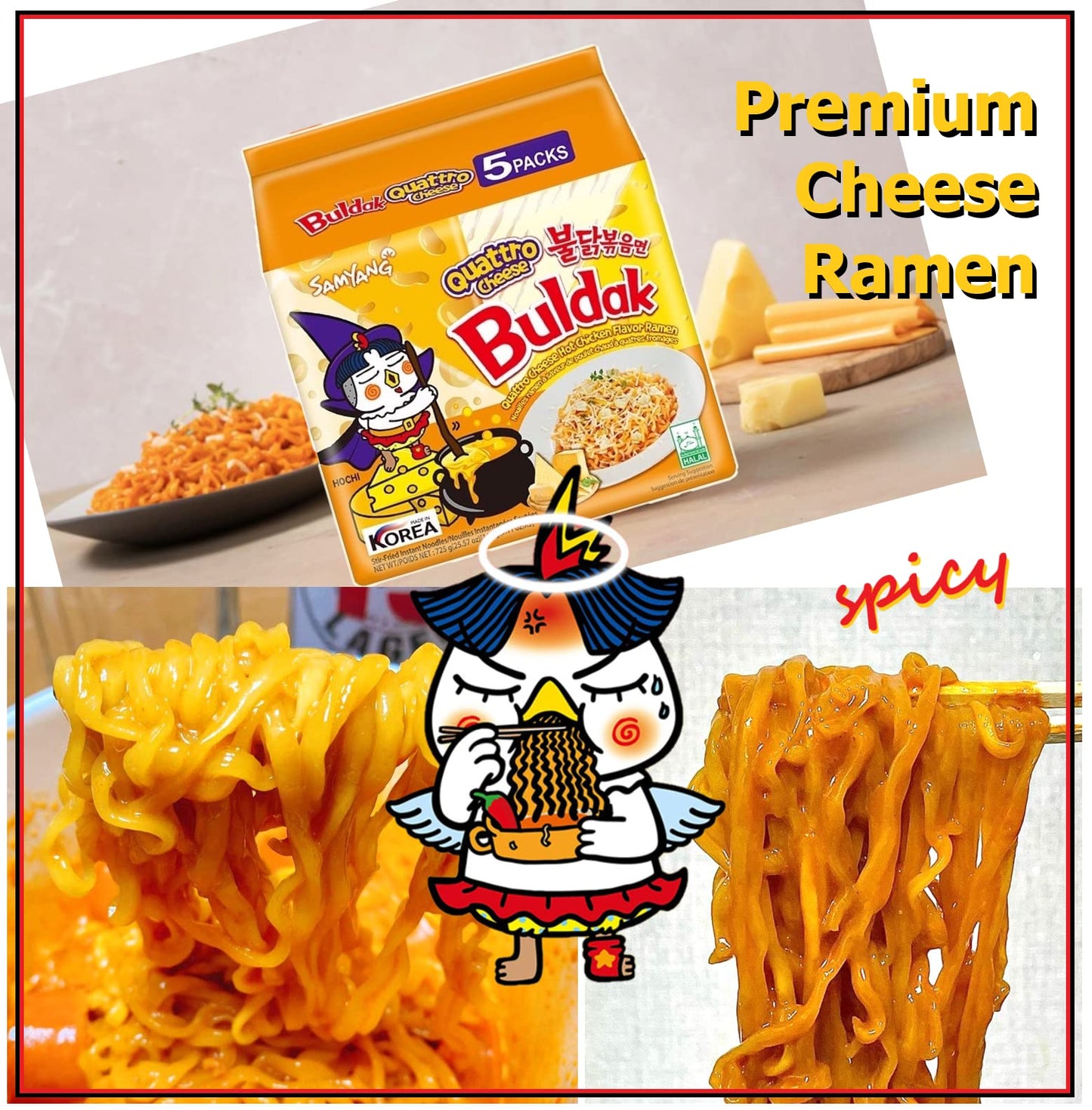 Samyang Quattro Cheese Hot Chicken Flavored Buldak Ramen