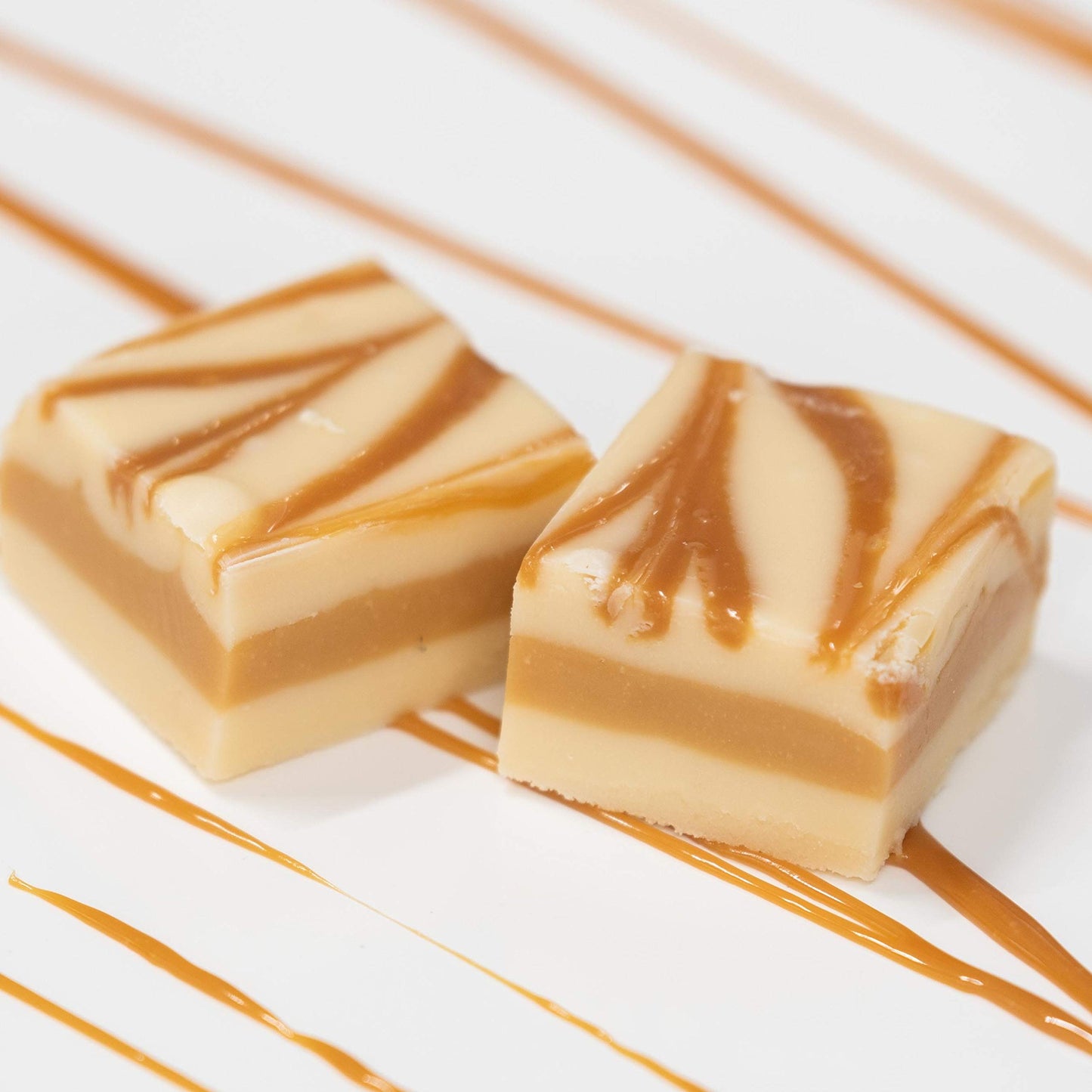 Valley Fudge Caramel Vanilla Swirl Artisan Fudge, Gourmet Candy, Half Pound Package