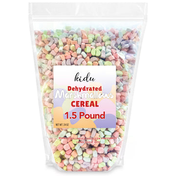 Dehydrated Marshmallow Bits 1.5 Pound Resealable Bulk Bag Cereal Assorted Colors And Shapes, Perfect For Easter, Saint Patrick's