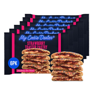 My Cookie Dealer Soft Baked Cookies, Strawberry Toaster Pastry, 6-Pack, Individually Wrapped Snacks