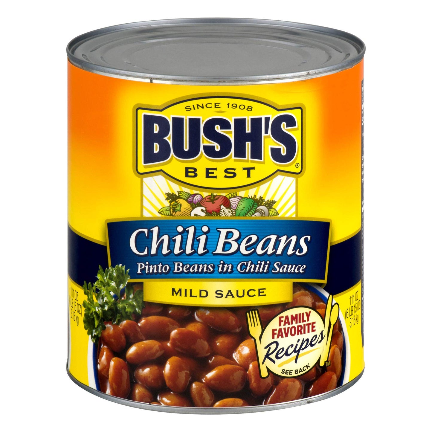 Bush's Best Pinto Beans in a Mild Chili Sauce 111 oz (6 cans)