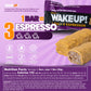 Jesses WakeUP! Peanut Butter Protein Bars - 350mg Caffeine, Gluten-Free, Vegetarian, 6 Pack