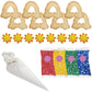 Cookie Decorating Kit - Rainbow Designer Cookie Kit - 8 Pre-Baked Rainbow Cookies, Cookie Icing, Edible Decorations And Glittery
