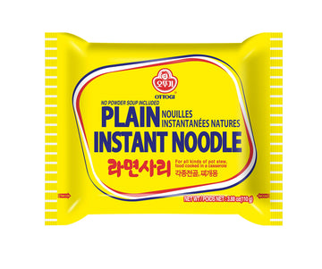 Ottogi Plain Instant Noodle, For All Kinds Of Pot Stew, Food Cooked In A Casserole, For Hot Pot, Shabu Shabu, And Stews (110G) - 16 Pack
