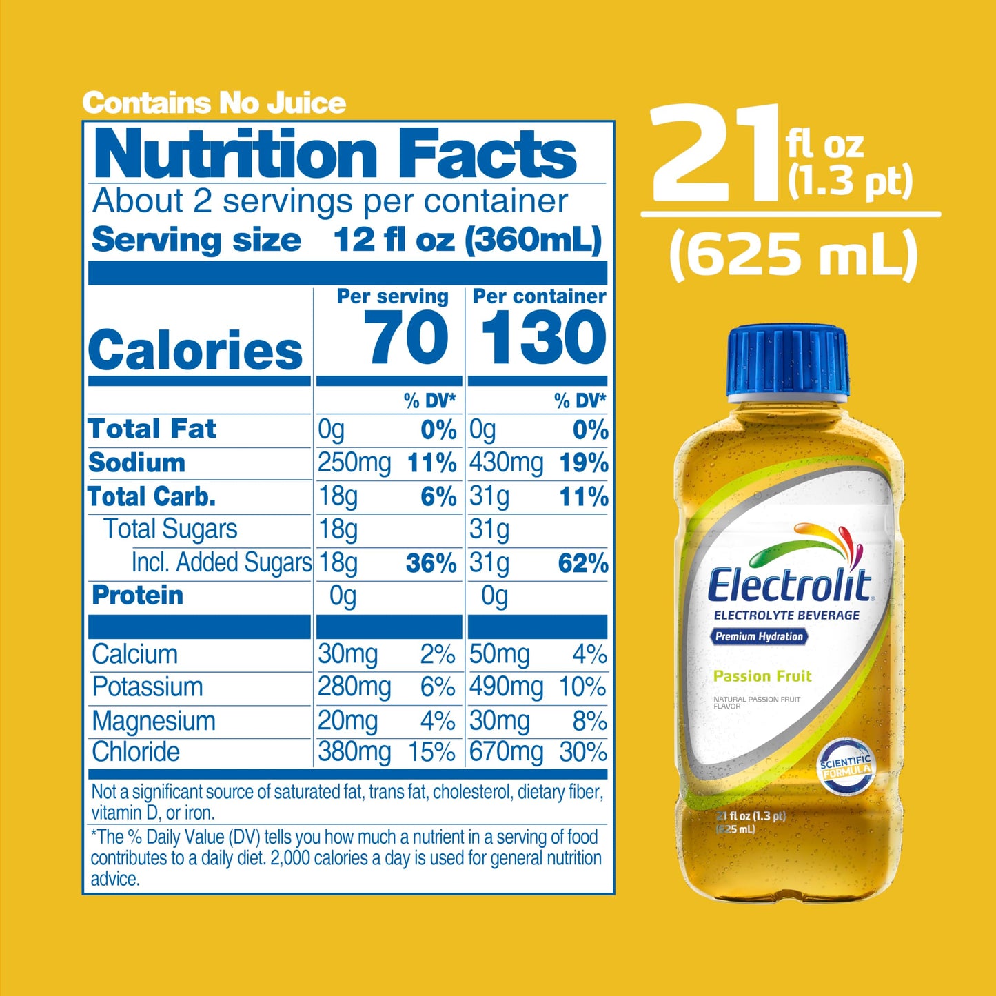 Electrolit Hydration Electrolyte Drinks, Sports Beverages With Electrolytes, 12 Pack (Passion Fruit)