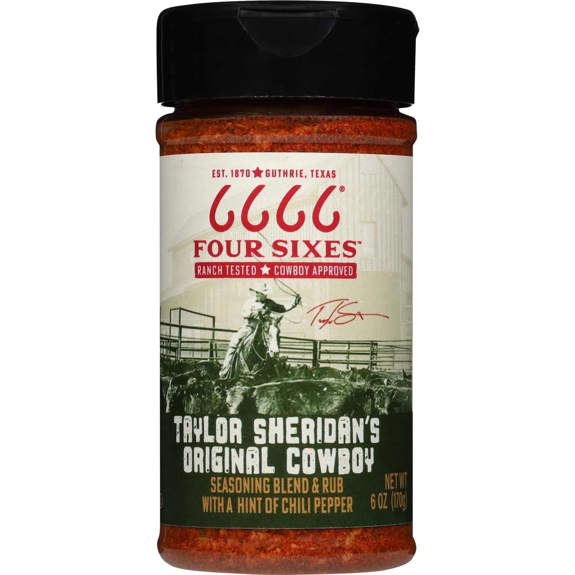 6666 Four Sixes Taylor Sheridan's Original Cowboy Seasoning Blend and Rub, 6 Ounce