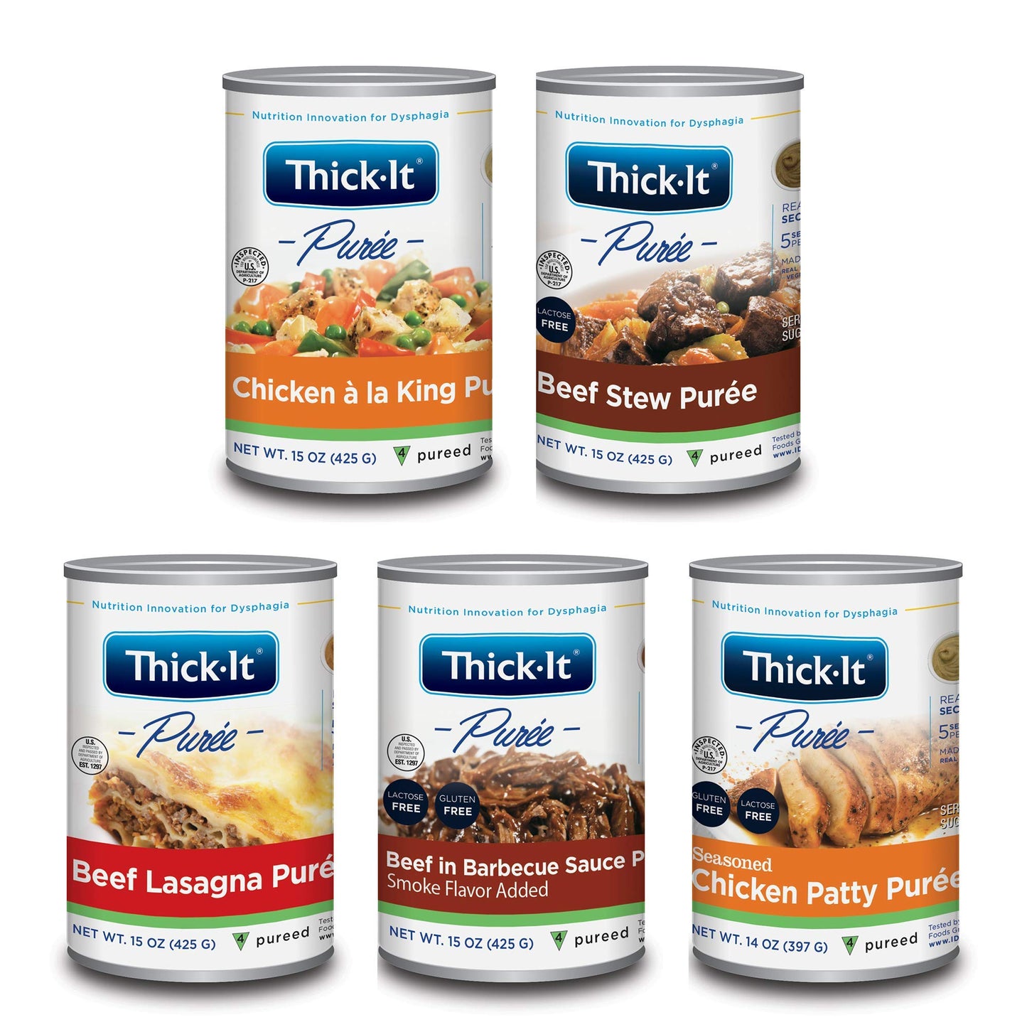 Thick-It Purees - Mixed Case - Protein (Variety Pack of 12)