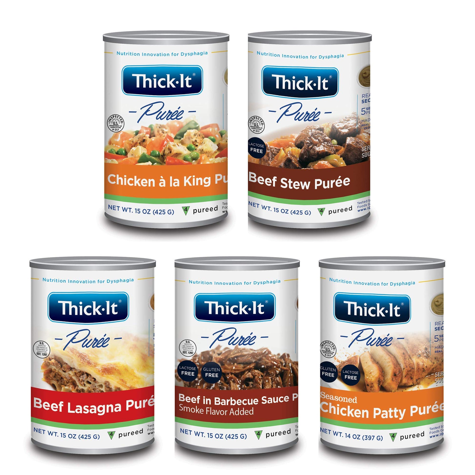 Thick-It Purees - Mixed Case - Protein (Variety Pack of 12)