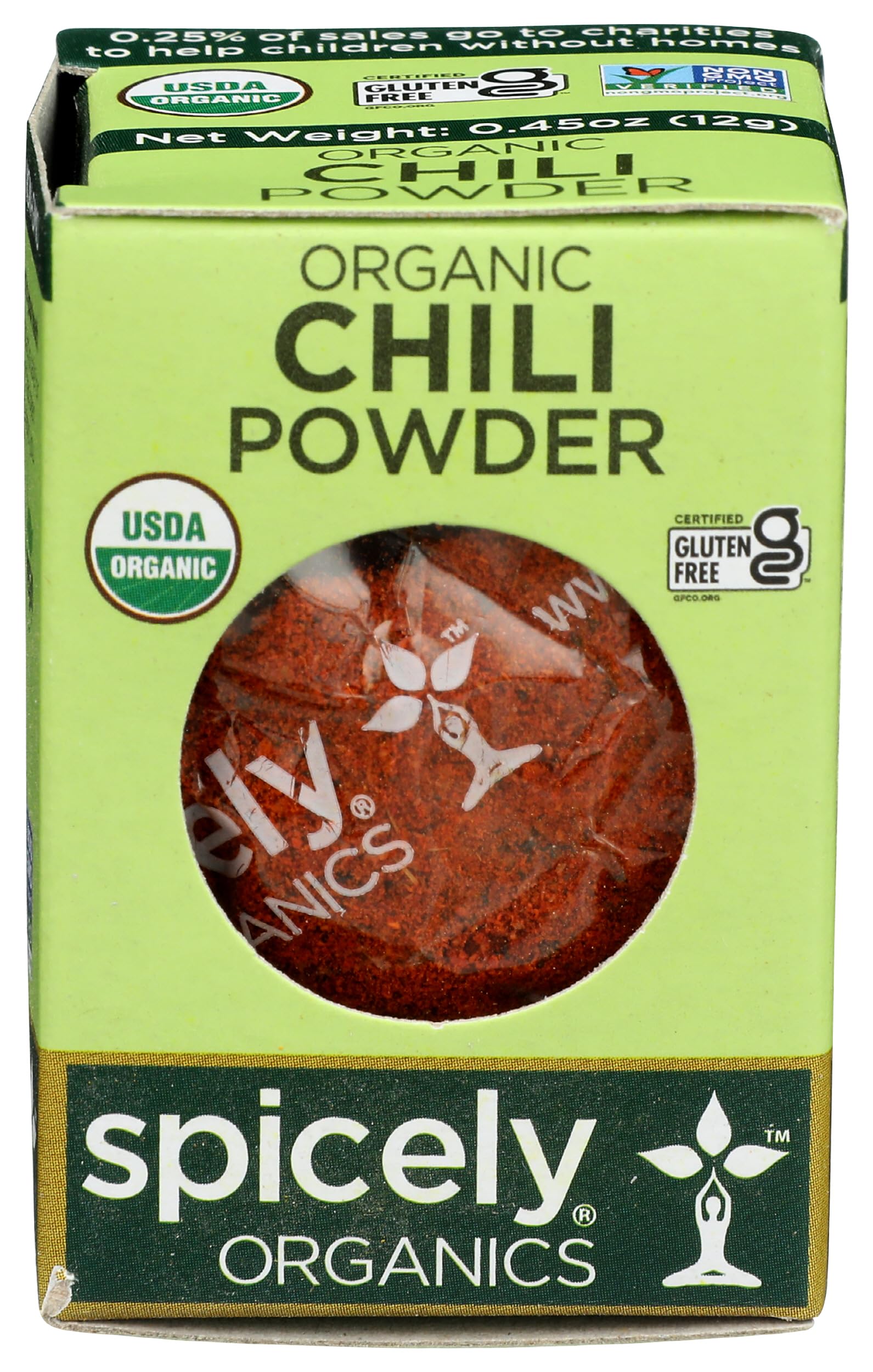 Spicely Organic Chili Powder 0.45 Ounce Ecobox Certified Gluten Free