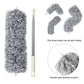 Microfiber Duster With Extension Pole,Washable Bendable Head Ceiling Fan Duster,15-100 Inch Wet Or Dry Dust Collect Telescoping