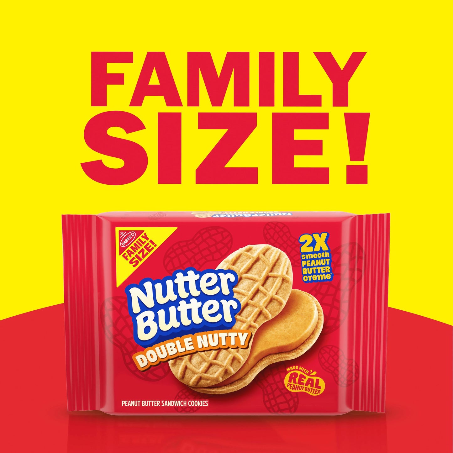 Nutter Butter Double Nutty Peanut Butter Sandwich Cookies, 1 Pack (15.27 oz.)