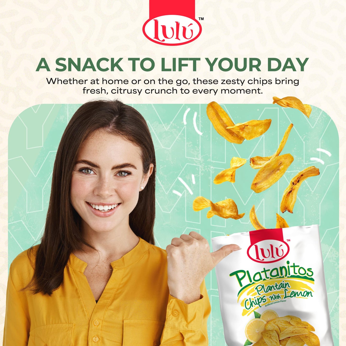 LULU Lemon Plantain Chips (30 Individual Bags) | Lightly Salted Lemon Plantain Strips Chips | Sugar Free Healthy Snack, Non GMO