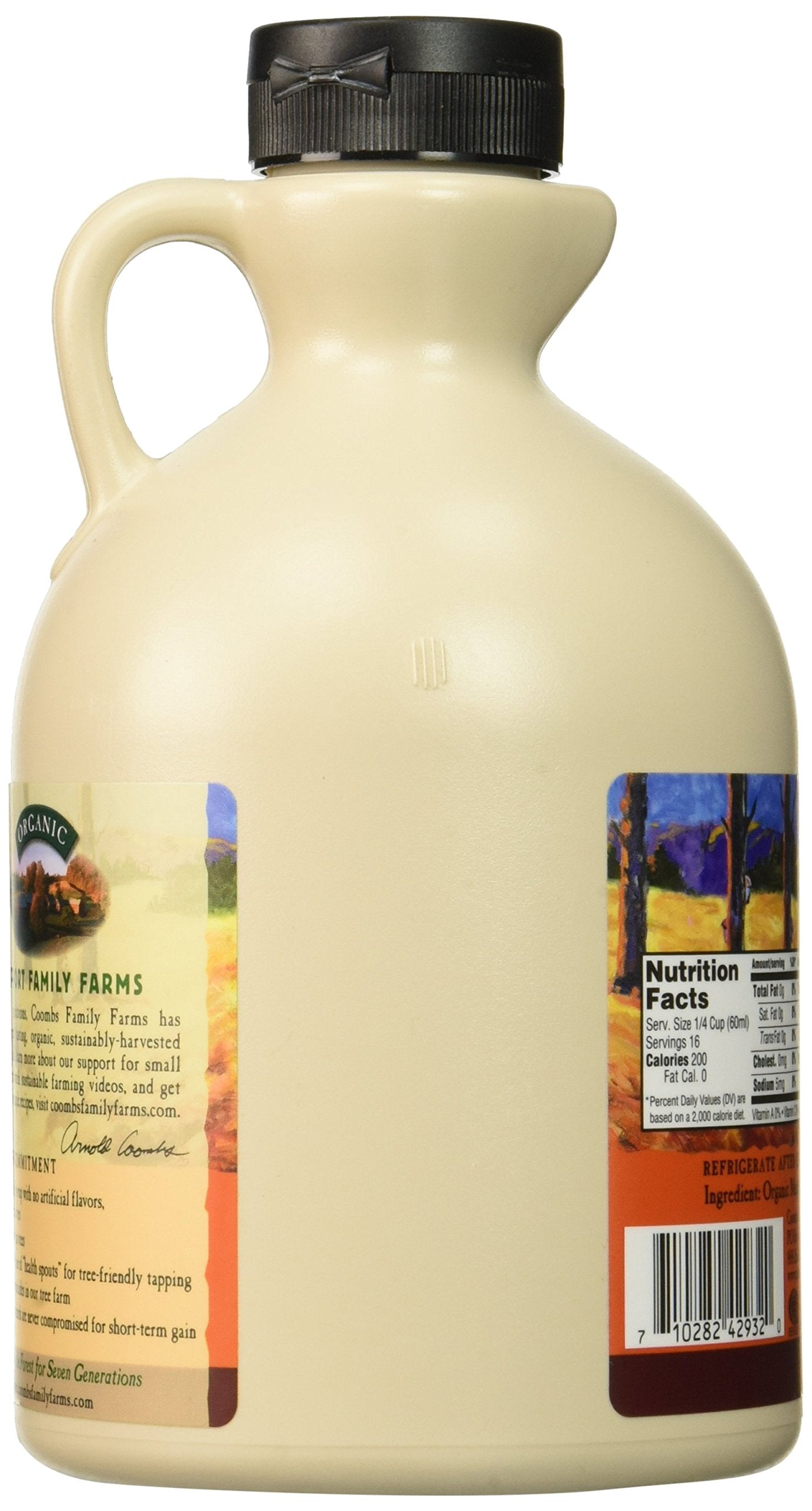 Coombs Family Farms Maple Syrup, Organic, Grade A, Dark Color, Robust Taste, 32 Fl Oz
