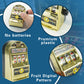 DRWATE  card-style Cake Toppers - 30 PCS Gold  card-style Chips & Mini Slot Machine - 1.9 x 1.1 for Birthday Party Decorations