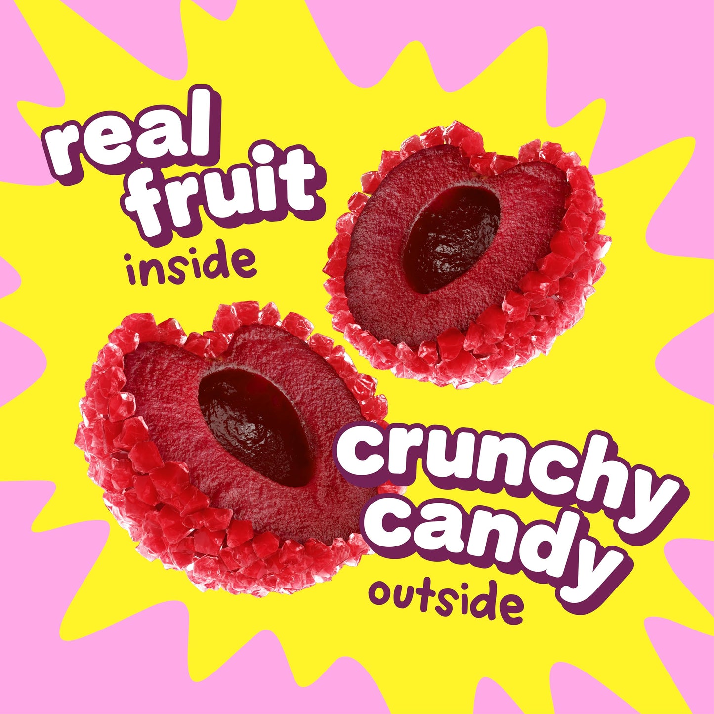 Fruit Riot x Olipop Crunchy Candy Cherries, Vintage Cola, Made with Real Fruit, 8oz, Gluten-Free