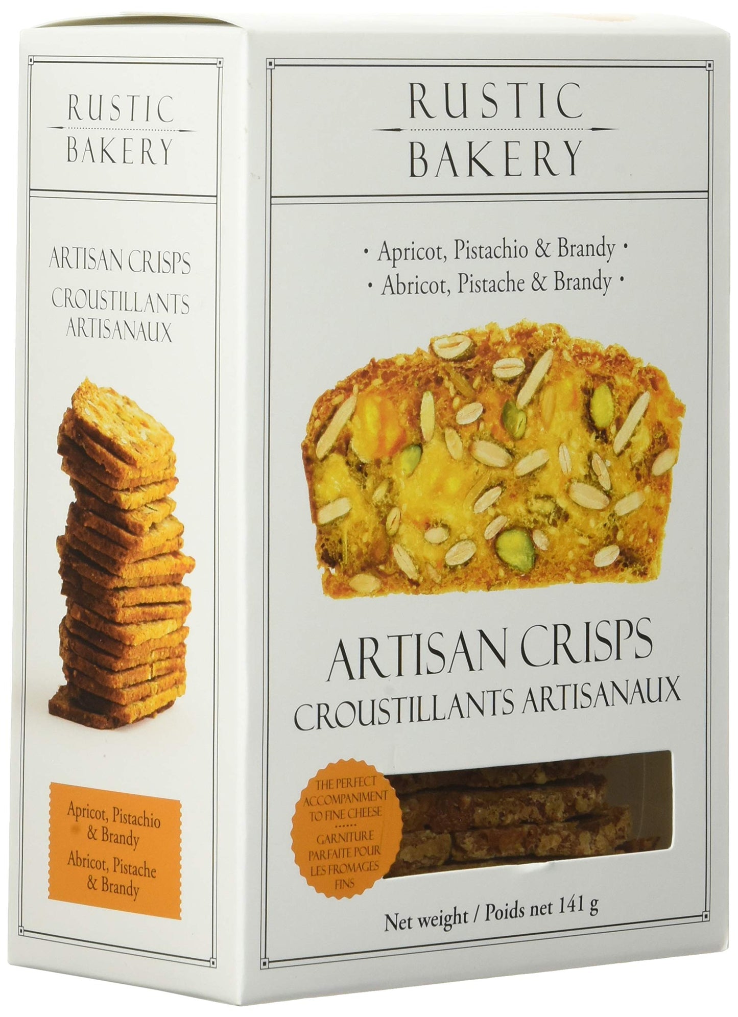 Rustic Bakery Apricot Pistachio Brandy Crisps, 5 Ounce, Pack of 1, No Color