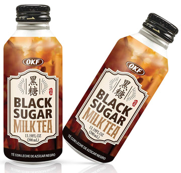 OKF Black Sugar Milk Tea, 13.19 Fluid Ounce (Pack of 20)