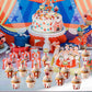 Hxezoc 48 Pack Circus Cupcake Toppers and Wrappers, Carnival Theme Birthday Party, Colored, 0.1 x 0.05 inches