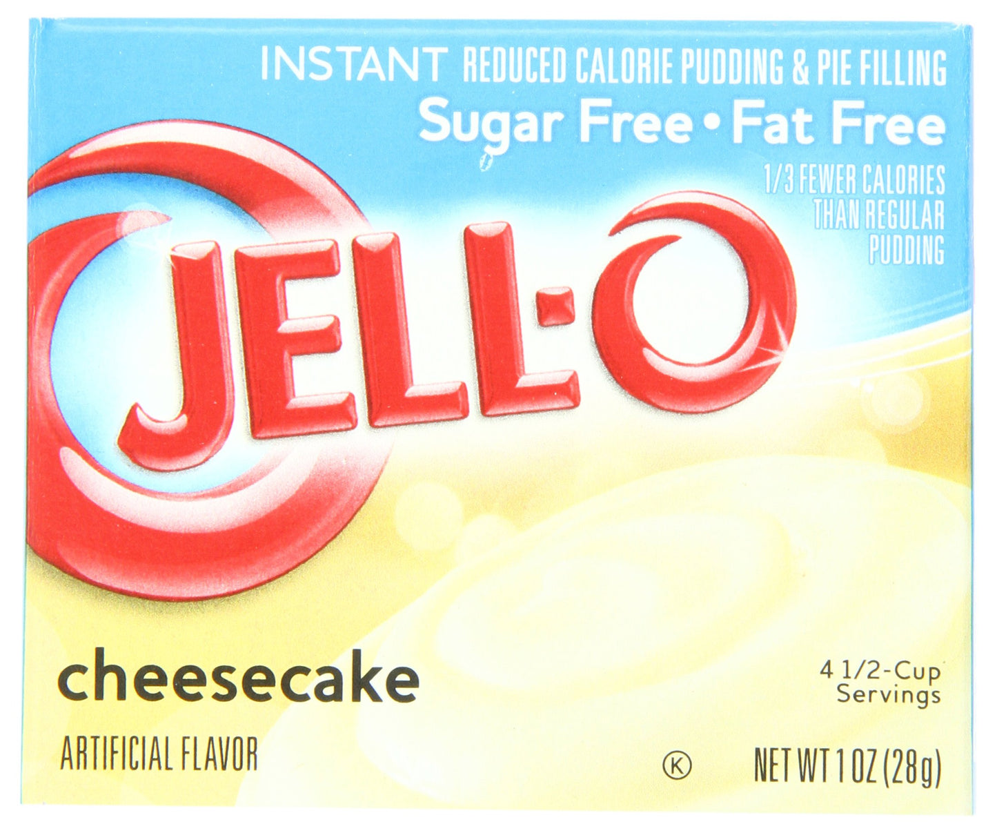 Jell-O Sugar Free Instant Cheesecake Pudding Mix, 1 oz Boxes, Pack of 24