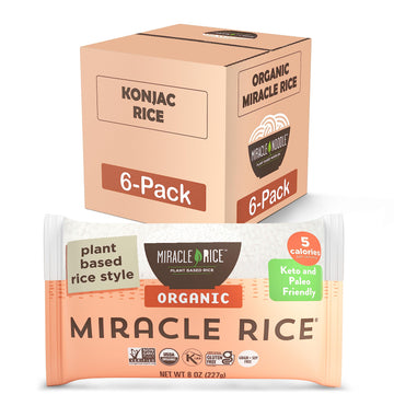Miracle Noodle Organic Miracle Rice, Keto, Gluten-Free, Low Carb, 42 Oz, 6-Pack