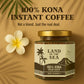KONA COFFEE 100% - enhanced Freeze Dried Instant Coffee - Low Acid Coffee - Medium Roast Arabica Hawaiian Coffee  1.5oz (1 Pack | 22 Servings)