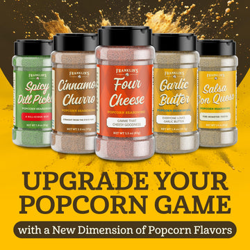 Franklins Gourmet Popcorn Seasoning Powder Variety Pack - 5 Flavors, 7.58 Ounce, Made in USA