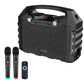 Hotec Wireless Bluetooth Portable Pa Speaker System, Powerful Bluetooth Karaoke Machine With Dual Wireless Microphones For Karao