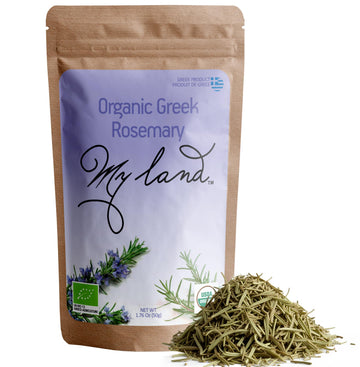 My Land Organic Dried Rosemary Leaves - 1.76 oz (50 g) | USDA Certified Organic Herb for Tea & Culinary Use | Naturally Aromatic