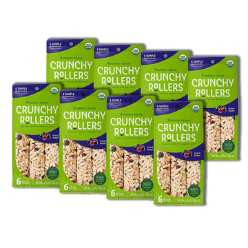 Friendly Grains Crunchy Rice Rollers - Mixed Berry - Delicious Crispy Puffed Gluten-Free Brown Rice Cakes - Healthy Snacks for A