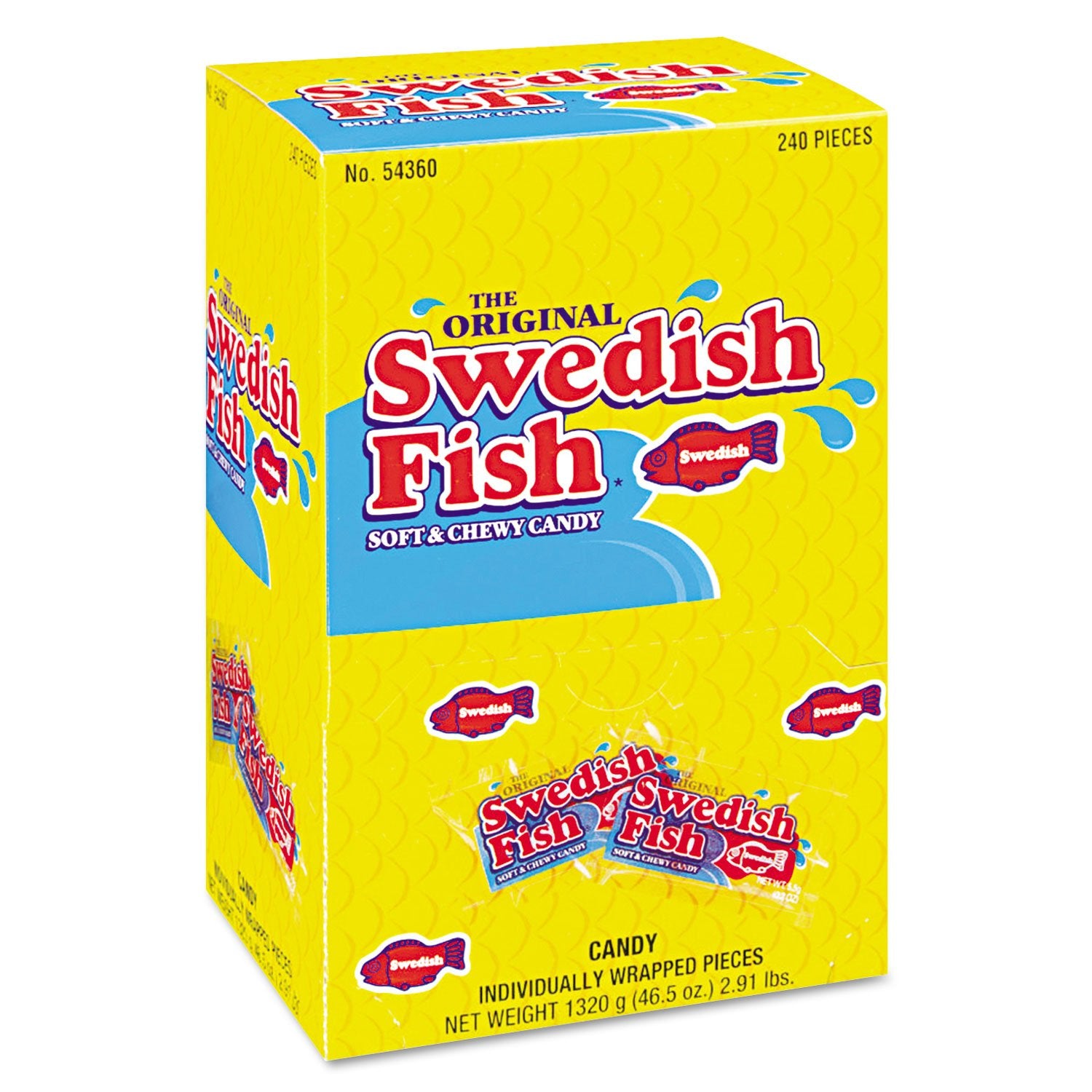 Swedish Fish Candy Snacks, 240 Pieces Box, Red, Model 00 70462 43146 00