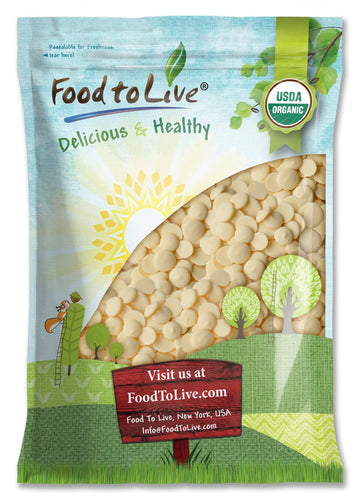 Food to Live Organic Cacao Butter Wafers, 8 Pounds - Non-GMO, Raw, Pure, Unfiltered, Unrefined, Keto, Vegan Superfood, Bulk, Mad