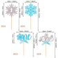 24 Pcs Snowflake One Cupcake Toppers With Glitter Bow First Birthday Snowflake Cupcake Picks For Winter Onederland Theme Baby Sh