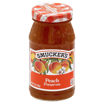 Smuckers Preserves, Peach, 12 oz