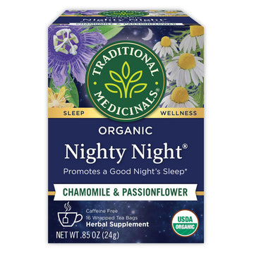 Traditional Medicinals Tea, Organic Nighty Night, Relax & Get a Good Night's Sleep, 16 Tea Bags (Packaging May Vary)