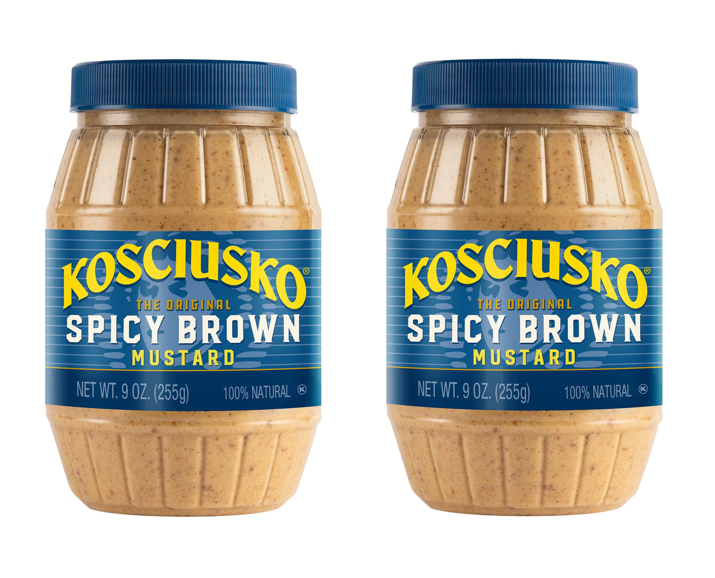 Kosciusko Zesty Spicy Brown Mustard 9 Oz (Pack Of 2)