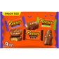REESES Assorted Milk Chocolate Snack Size Peanut Butter Shapes, Halloween Candy Bag, 9 oz