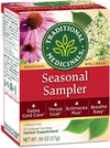 Traditional Medicinals Seasonal Sampler Herbal Tea, Seasonal Wellness 4 Flavor Variety, (Pack Of 12) - 192 Tea Bags Total