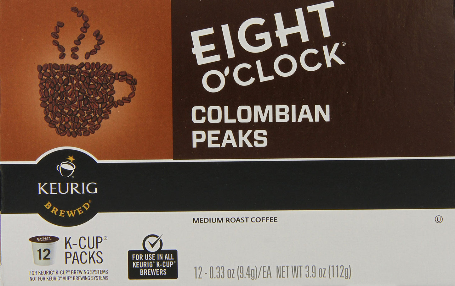 Eight OClock Coffee Colombian K-Cups for Keurig, 72 Count, Model SYNCHKG025310