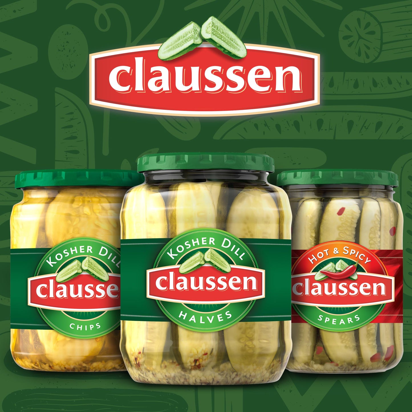 Claussen Kosher Dill Pickle Halves, 32 fl oz Jar